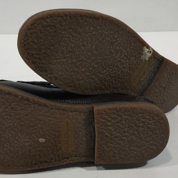 Men’s Salvatore Ferragamo Brown Leather Kiltie Slip On Loafers Size 8.5D main image 4